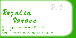 rozalia voross business card