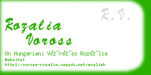 rozalia voross business card